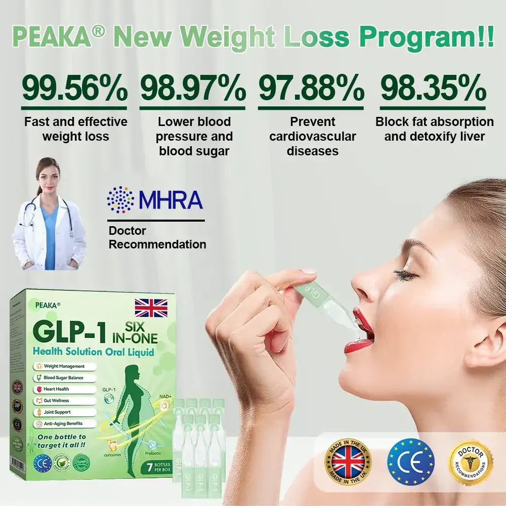 【 𝟖𝟎% 𝐎𝐟𝐟𝐑 🌿 𝐏𝐄𝐀𝐊𝐀® GLP-1 8 az 1-ben Fit & Vital szájon át szedhető oldat – Naponta egyszer, látható változások 7 napon belül / Elhízás, szív- és keringési egészség, cukorbetegség, alvási apnoe, bélrendszeri egészség, ízületi problémák és egyebek esetén