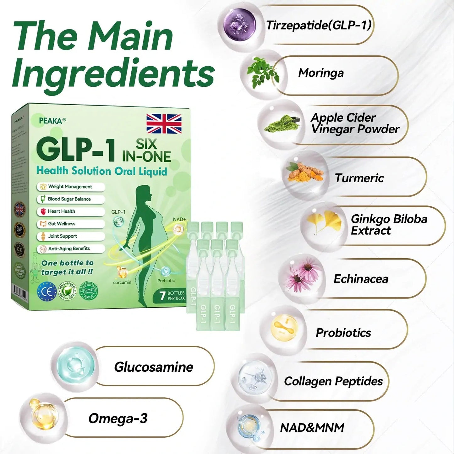 【 𝟖𝟎% 𝐎𝐟𝐟𝐑 🌿 𝐏𝐄𝐀𝐊𝐀® GLP-1 8 az 1-ben Fit & Vital szájon át szedhető oldat – Naponta egyszer, látható változások 7 napon belül / Elhízás, szív- és keringési egészség, cukorbetegség, alvási apnoe, bélrendszeri egészség, ízületi problémák és egyebek esetén
