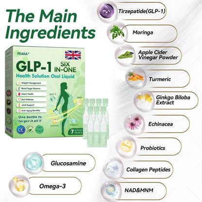 【 𝟖𝟎% 𝐎𝐟𝐟𝐑 🌿 𝐏𝐄𝐀𝐊𝐀® GLP-1 8 az 1-ben Fit & Vital szájon át szedhető oldat – Naponta egyszer, látható változások 7 napon belül / Elhízás, szív- és keringési egészség, cukorbetegség, alvási apnoe, bélrendszeri egészség, ízületi problémák és egyebek esetén